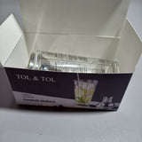 TOL&TOL Cocktail shakers, glass cocktail shaker 14 ounces, transparent bar shaker with measurement