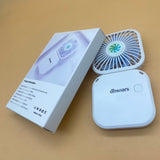 dbsoars Electric fans for personal use,USB Rechargeable Personal Hand Fans, Neck lanyard, White