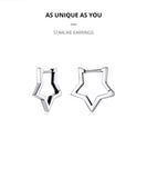 Genuine Silver 925 Earrings Shape-Star Origanl Jewelry For Women & Girls Gifts SCE1136