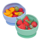 2 Pack Baby Bowls, Silicone Stay up Food Bowl for Kids and Toddlers with Improved Super Suction Base