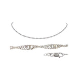 JEWELLERY 18K White Gold Ripple Chain Necklace