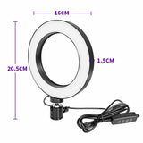 6inch USB LED Photo Video Selfie Ring Light Dimmable Ringlight Studio Lamp