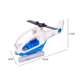Children's Police Helicopter Building Blocks and Duplo-compatible Children's Toys