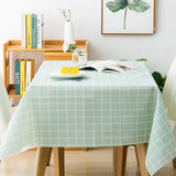 Plaid Waterproof Wipe Clean PVC Table Cloth Oilproof Dining Kitchen Table Cover