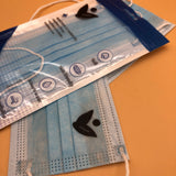 yoiwqueoh Aerosol masks for medical use, Disposable Earloop Face Masks Sanitary Masks For Medical Purposes (Blue)