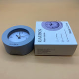 GAUBOS Alarm clocks,10.5cm Round Non-Ticking Silent, AA Battery Operated for Bedroom, Bedside(Gray)