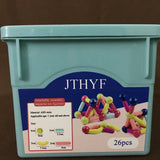 JTHYF Attachable, wearable, magnetic toy figurines, 26Pcs Magnetic Building Sticks Blocks Toys for Home Teaching