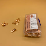 QINSHIHUANG Battery Cable Crimp Lugs,  Copper Battery Bare  Eyelets with Assortment Kit(70Pcs,5 Models)