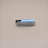 Kingdowin Blank USB flash drives,Metal 128GB Swivel USB Drives 1 Pack