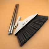CHCLACE Brooms, 58 inch Long Handle Soft Brooms for Home Kitchen Room Office Lobby(White)
