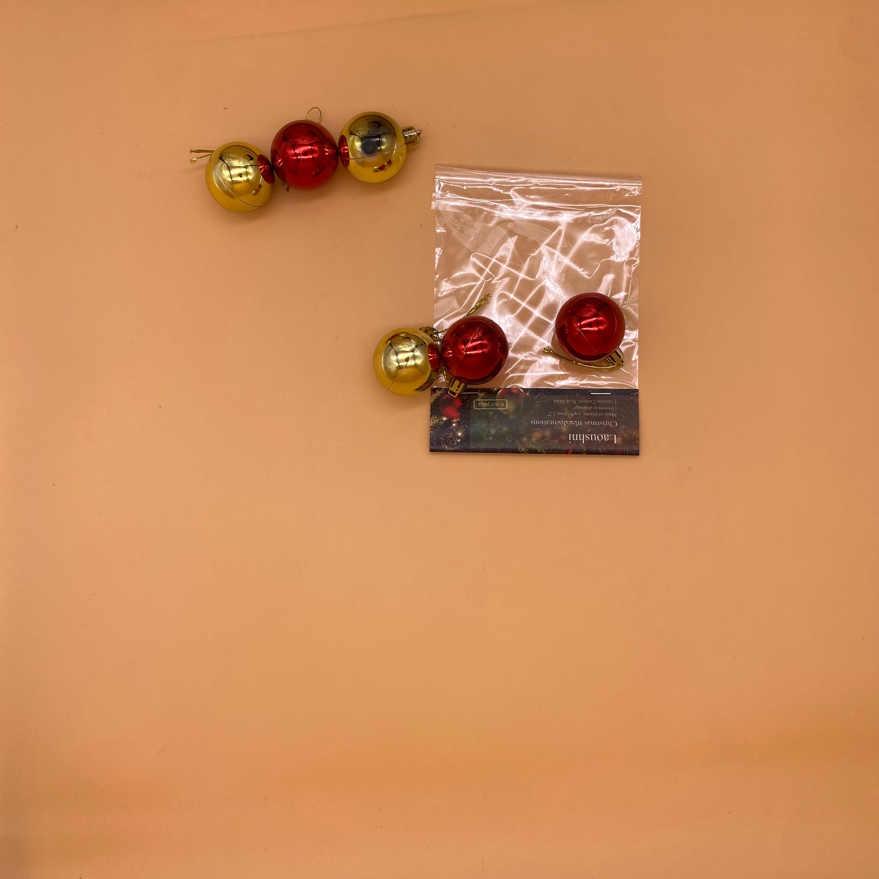 Laoushni Christmas tree decorations, 6 Pack Christmas Ball 30mm/1.12" for Halloween Party Christmas Tree Decorations