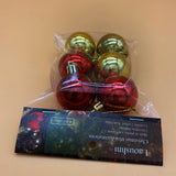 Laoushni Christmas tree decorations, 6 Pack Christmas Ball 30mm/1.12" for Halloween Party Christmas Tree Decorations