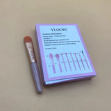 YLOORI Cosmetic brushes, 8pcs Cosmetic Makeup Brushes Set, Portable Makeup Brush Set. (Pink)