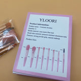 YLOORI Cosmetic brushes, 8pcs Cosmetic Makeup Brushes Set, Portable Makeup Brush Set. (Pink)