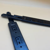 DLNLIY Furniture fittings of metal, namely, drawer slides, 12 Inch 1 Pair Black Close Drawer Slides