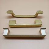 JOEAI Metal pulls, 3-piece gold cabinet handle, 5-inch hole center matte gold cabinet handle