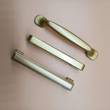 JOEAI Metal pulls, 3-piece gold cabinet handle, 5-inch hole center matte gold cabinet handle