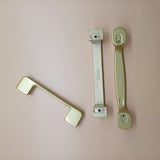 JOEAI Metal pulls, 3-piece gold cabinet handle, 5-inch hole center matte gold cabinet handle