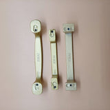JOEAI Metal pulls, 3-piece gold cabinet handle, 5-inch hole center matte gold cabinet handle