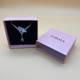 TORMA Necklace, Rhinestone Jewelry Necklace , Wedding Jewelry Necklace for Women and Girls (Red)