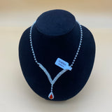 TORMA Necklace, Rhinestone Jewelry Necklace , Wedding Jewelry Necklace for Women and Girls (Red)