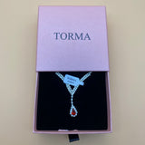 TORMA Necklace, Rhinestone Jewelry Necklace , Wedding Jewelry Necklace for Women and Girls (Red)