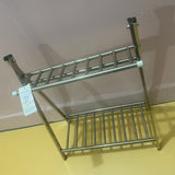 lignorum Plant racks, 2-Tier Indoor/Outdoor Metal Plant Stand for Outdoor Patio Balcony Yard