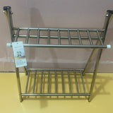 lignorum Plant racks, 2-Tier Indoor/Outdoor Metal Plant Stand for Outdoor Patio Balcony Yard