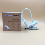 BOWIO LED Rechargeable Book Light, Clip on Reading Lights for Reading in Bed. Perfect for Readers & Kids