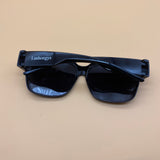 Lanhongys Sunglasses, Square Black Frame Lightweight Outdoors Polarized UV Protection Sunglasses