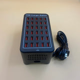 USB charger, 30 charging ports 150W USB desktop charger, ABS+PC fireproof material, model XLD-A7