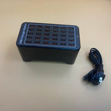 USB charger, 30 charging ports 150W USB desktop charger, ABS+PC fireproof material, model XLD-A7