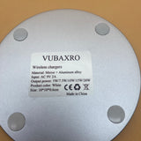 VUBAXRO Wireless chargers, quick Charge Cordless Flat Charger, Compatible with Android, Apple, Samsung and other wireless charging devices