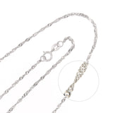 JEWELLERY 18K White Gold Ripple Chain Necklace