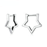 Genuine Silver 925 Earrings Shape-Star Origanl Jewelry For Women & Girls Gifts SCE1136