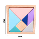Montessori Wooden 3D Toys Childhood Learning Kids Baby Colorful Wooden Blocks Educational Toy For Kid Christmas Gift