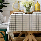 Homlly Checked Table Cover Cloth