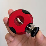 Delicate Cigar Cutter Stainless Steel Guillotine Sharp Blade V-Cut Cigar Cutter Clippers Built in Cigar Punch (Red)