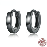 Sterling Silver 925 Ear Buckles Black Gold & platinum hypoallergenic Fashion Jewelry For Women