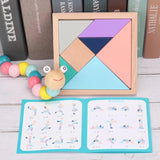 Montessori Wooden 3D Toys Childhood Learning Kids Baby Colorful Wooden Blocks Educational Toy For Kid Christmas Gift