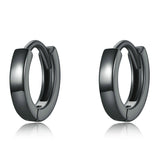 Sterling Silver 925 Ear Buckles Black Gold & platinum hypoallergenic Fashion Jewelry For Women