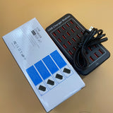USB charger, 30 charging ports 150W USB desktop charger, ABS+PC fireproof material, model XLD-A7