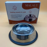 MALALU feeding vessels for pets, Pet Feeding and Water Bowl with Non-Slip Rubber Base