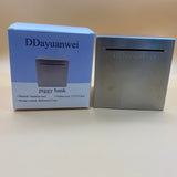DDayuanwei piggy bank,  Stainless Steel Money Bank Cash Coin Jar, Meaningful Gifts for a Kid/Baby