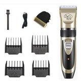 Dog Cat Pet Grooming Kit Rechargeable Cordless Electric Hair Clipper Trimmer Set