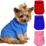 Dog Knitted Sweaters Winter Pet Clothes Small Dogs Warm Coat Woolly Soft Apparel